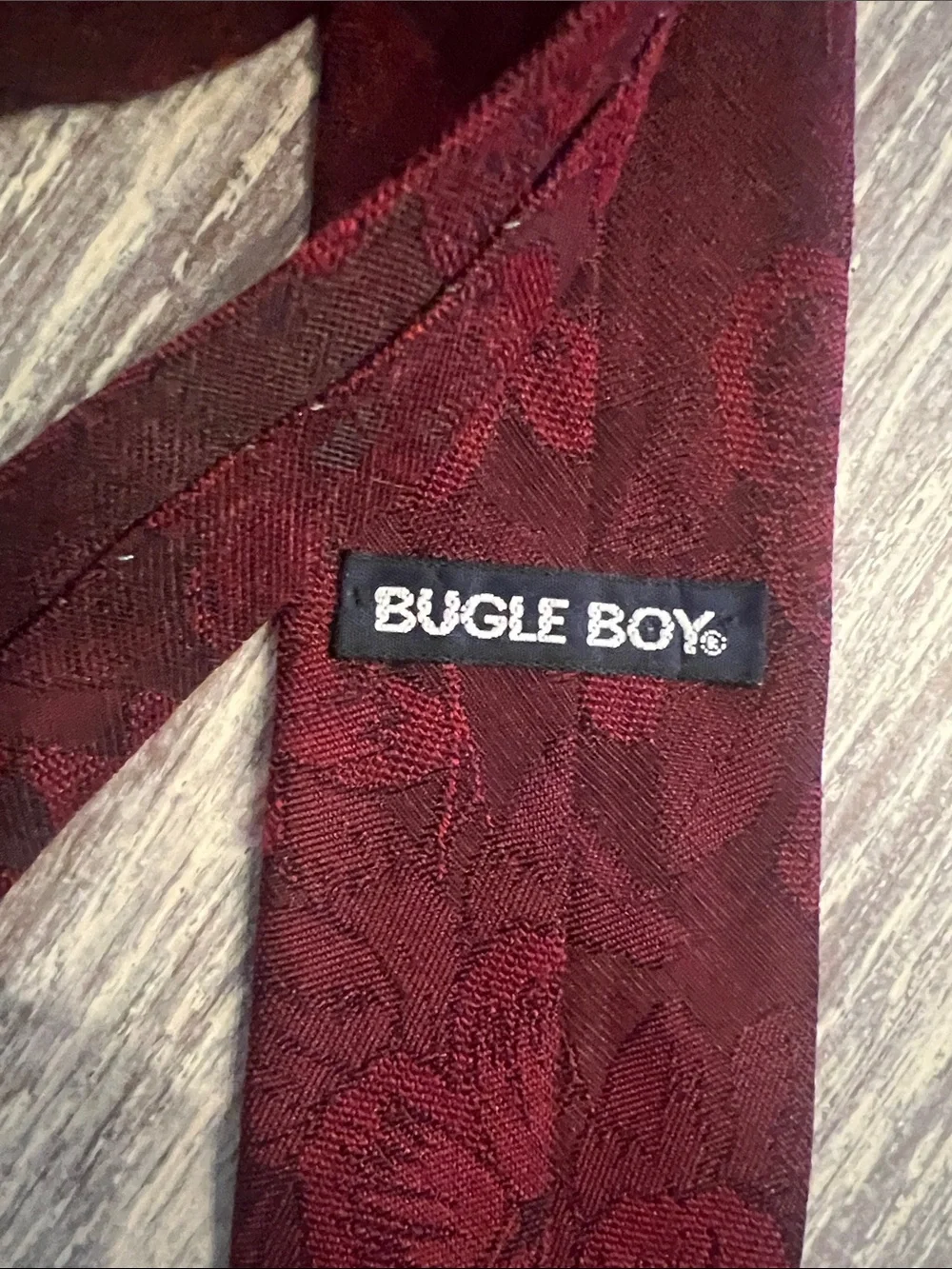 Assorted set of 4 Men's Burgundy, red & Blue patterned  Ties. Business Style